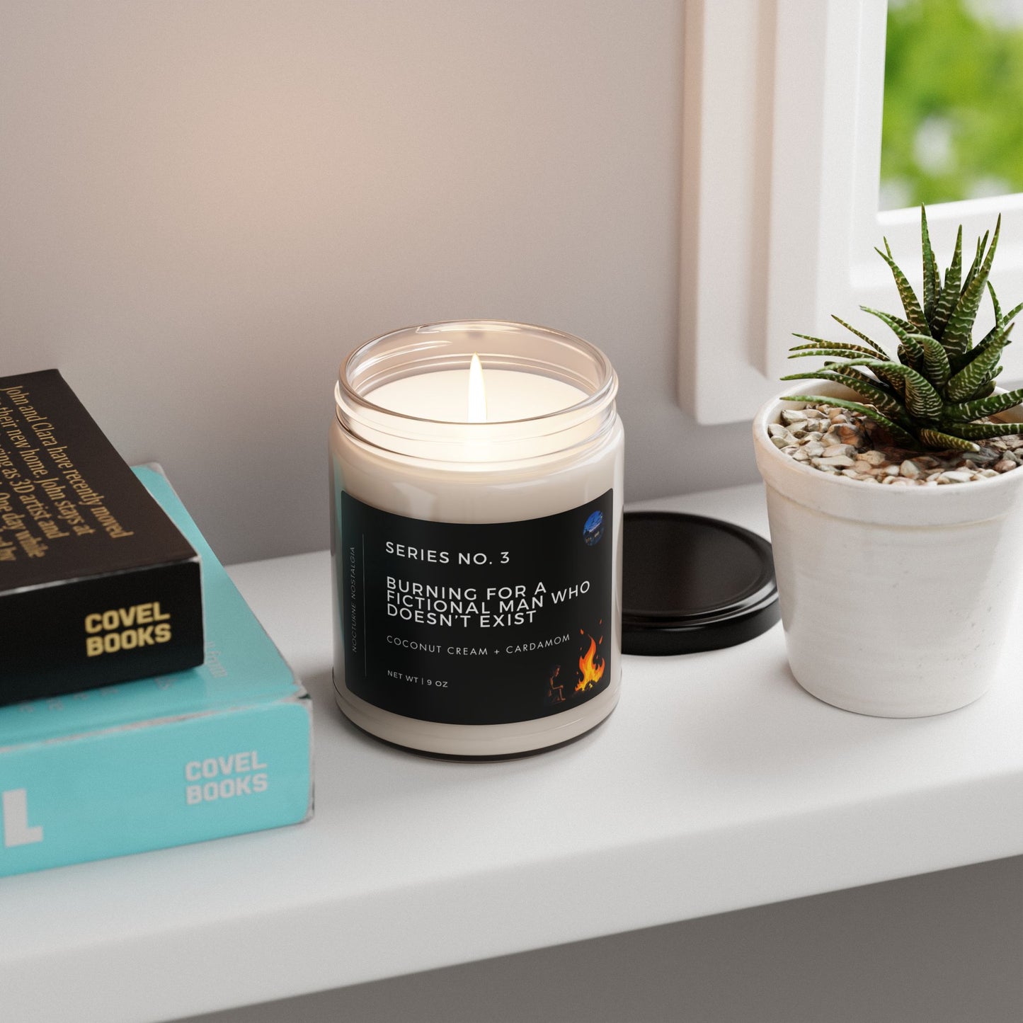 Fictional Men (Coconut Cream + Cardamom), 9oz Candle